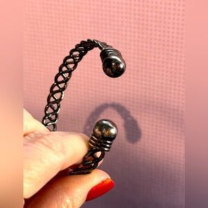 Beautiful Woven Open Cuff HEMATITE Adds beautiful grounding color to jewelry!